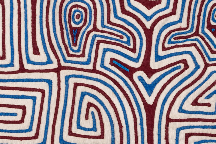 Maroon White Blue Duck Bird Mola