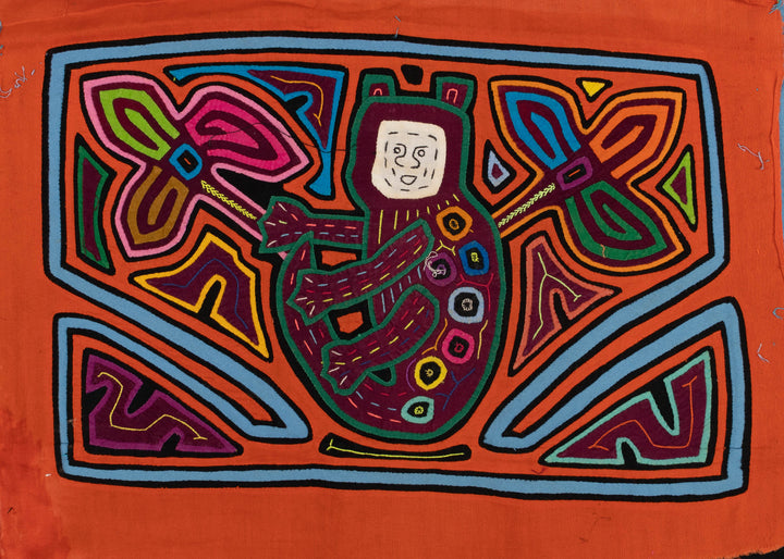 Orange Blue White Face Monkey Mola