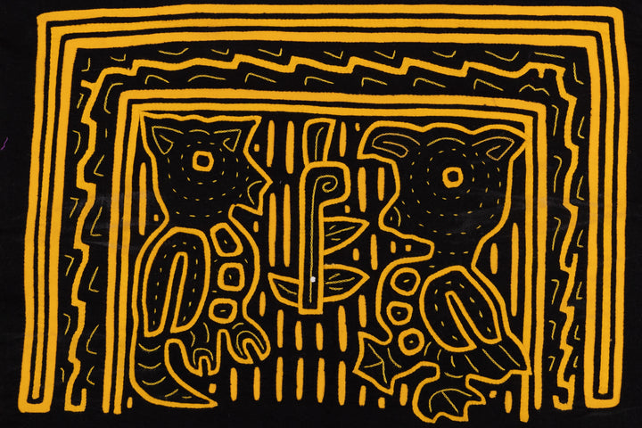Black Yellow Rainforest Jungle Critter Mola