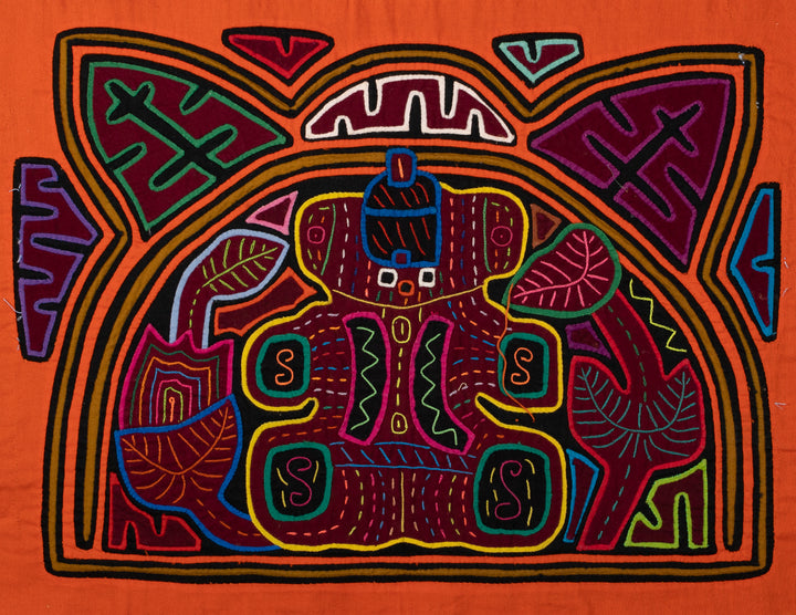 Orange Purple Teddy Bear Mola