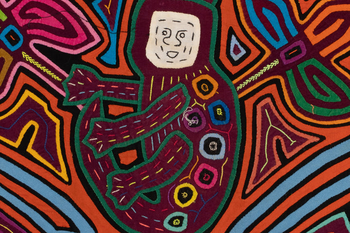 Orange Blue White Face Monkey Mola
