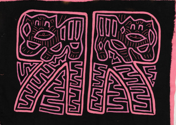 Pink Black Puppy Dog Mola