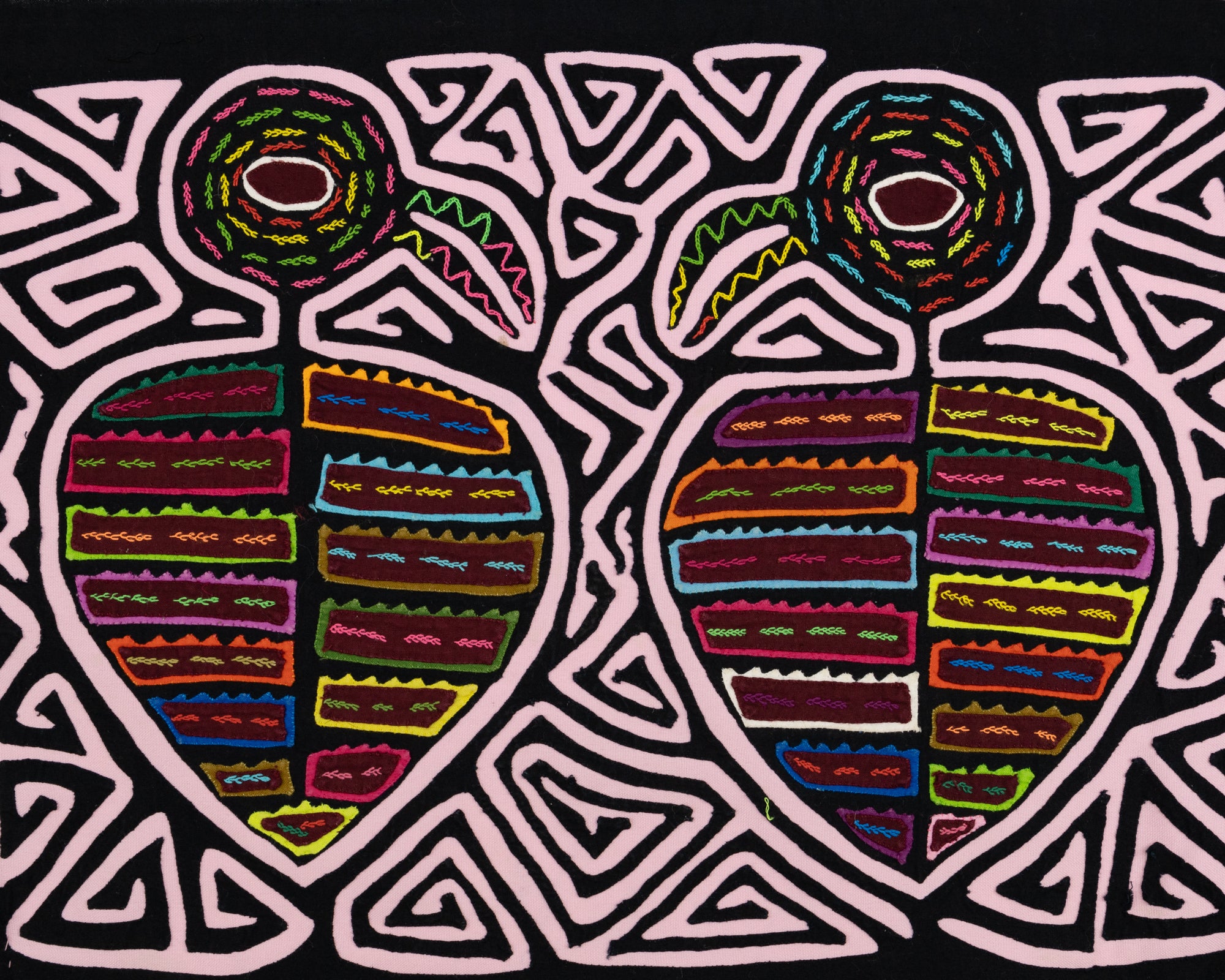 Copy of Big Heart Gossip Bird Two Panama Mola