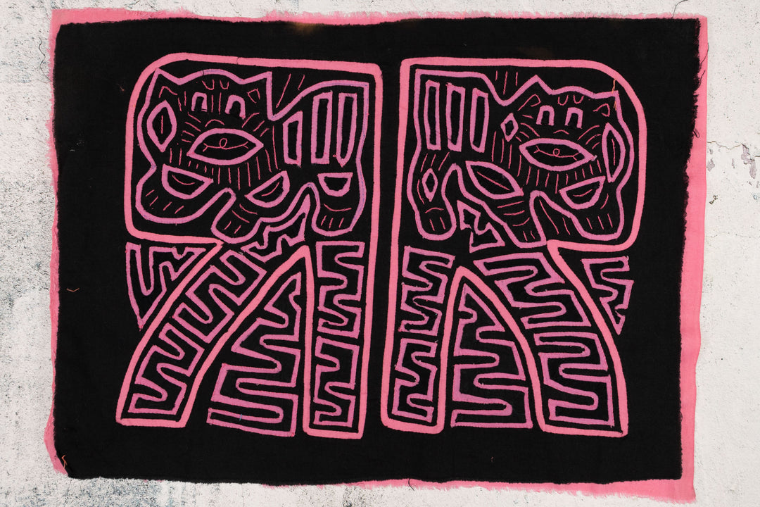 Pink Black Puppy Dog Mola