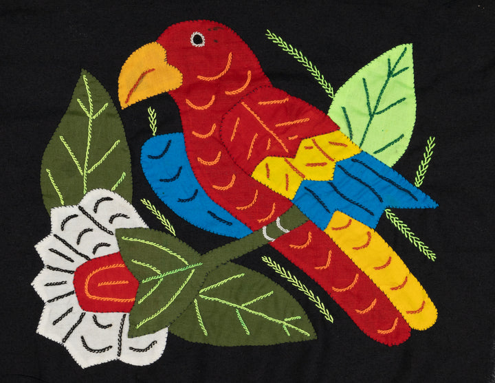 Red Yellow And Blue Bird with Flower Molita