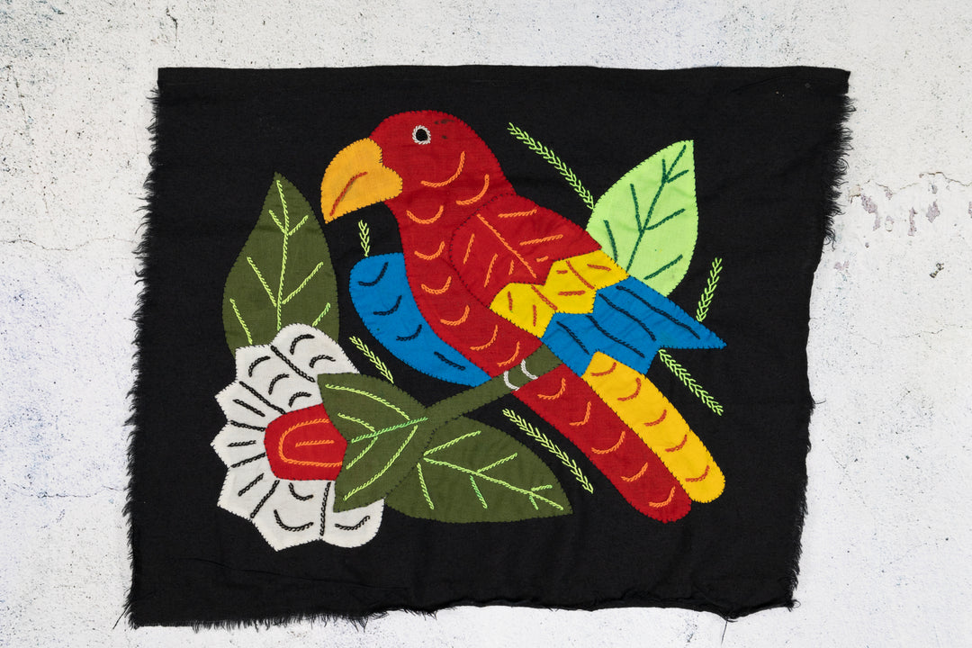 Red Yellow And Blue Bird with Flower Molita