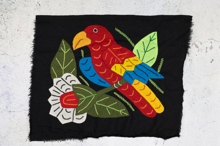 Red Yellow And Blue Bird with Flower Molita