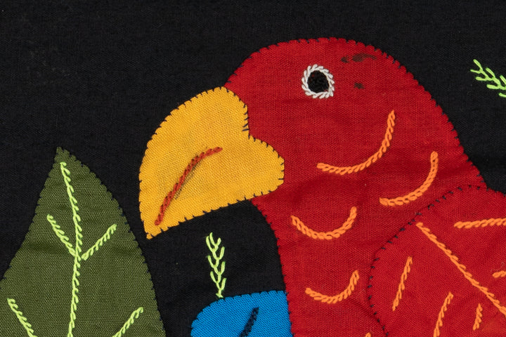 Red Yellow And Blue Bird with Flower Molita