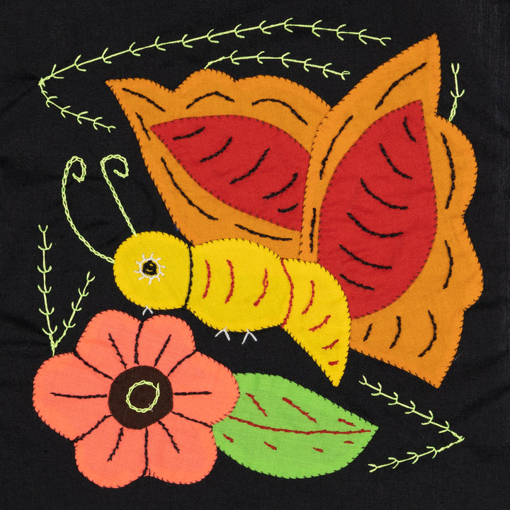 Gold And Red Butterfly with Orange Flower Molita