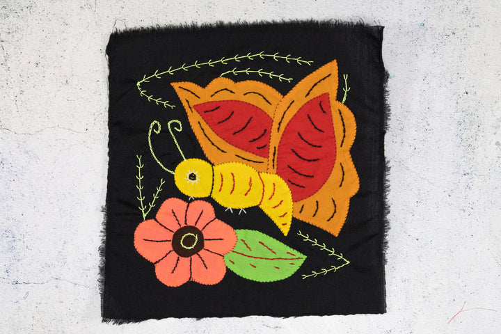 Gold And Red Butterfly with Orange Flower Molita