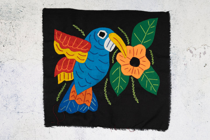 Blue Hummingbird with Flower Molita