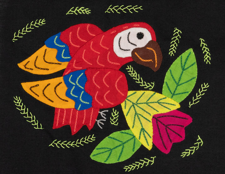 Red Blue And Gold Parrot with Flower Molita