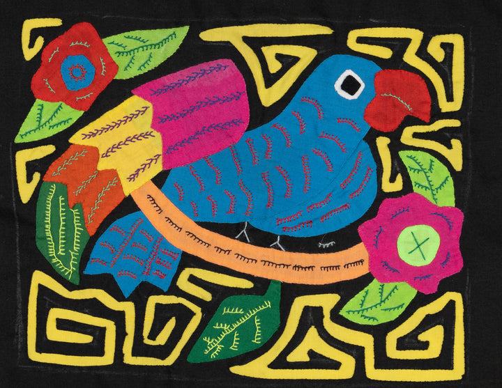 Blue Bird Black and Yellow Background Molita
