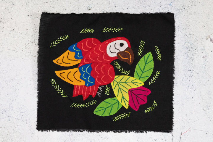 Red Blue And Gold Parrot with Flower Molita
