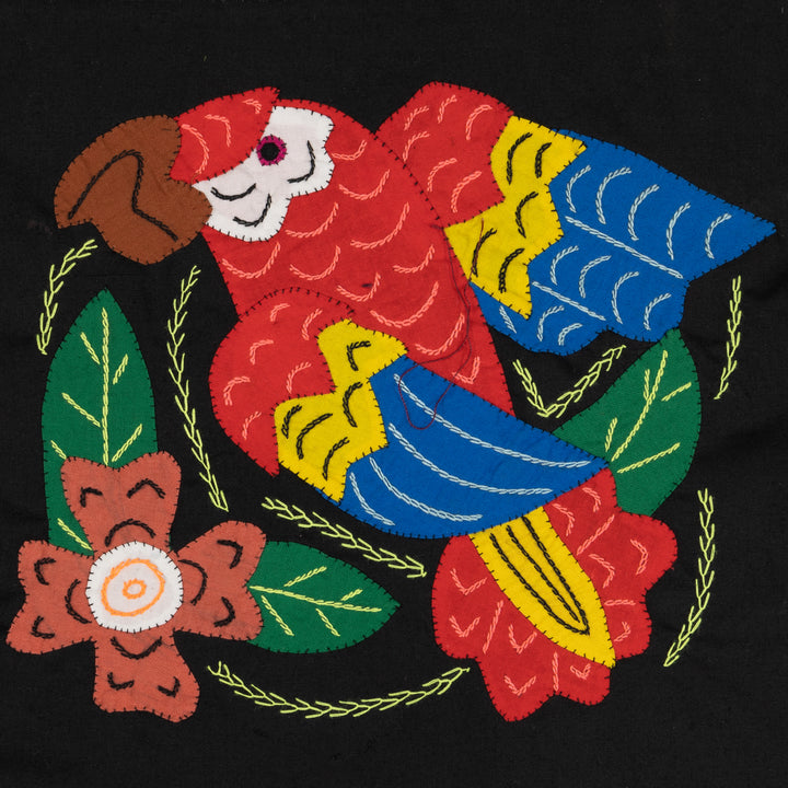 Red Yellow And Blue Parrot with Flower Molita