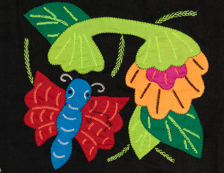 Red And Blue Butterfly with Flower Molita