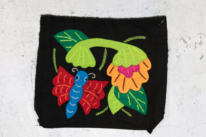 Red And Blue Butterfly with Flower Molita