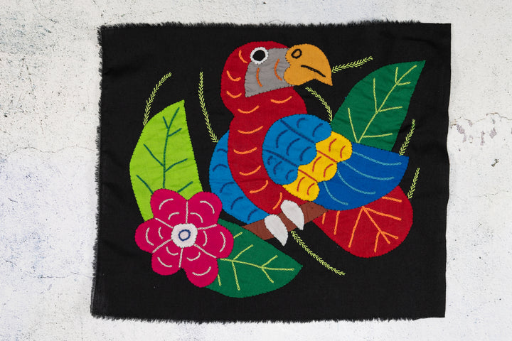 Red Blue And Yellow Parrot with Flower Molita