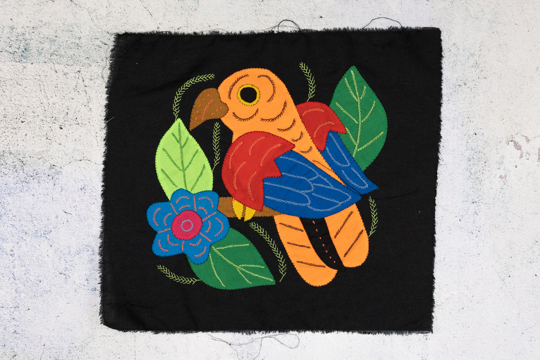 Orange Red and Blue Bird Molita