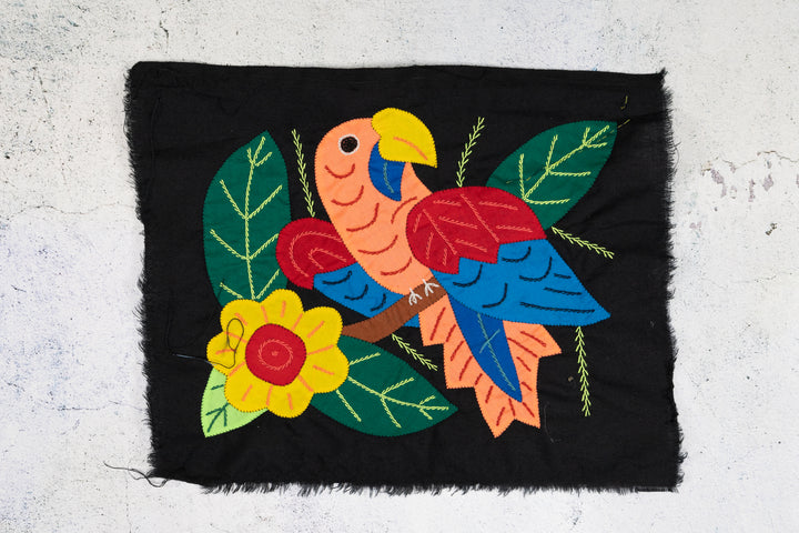 Pink Red And Blue Parrot with Flower Molita