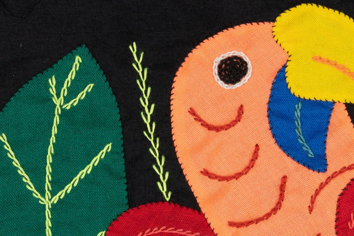 Pink Red And Blue Parrot with Flower Molita