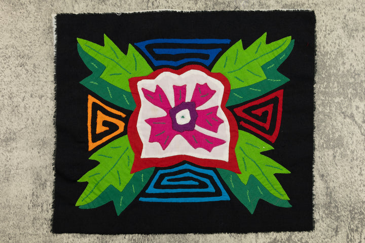 Flower Molita, Wall Decor, Panama Mola