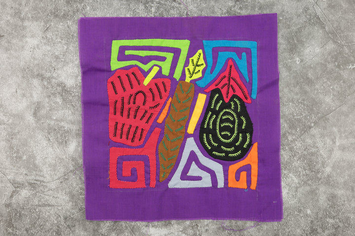 Fruit Molita, Wall Decor, Panama Mola, Food Tapestry, Handmade Textile, Small Wall Hanging, Vegetable Wall Art