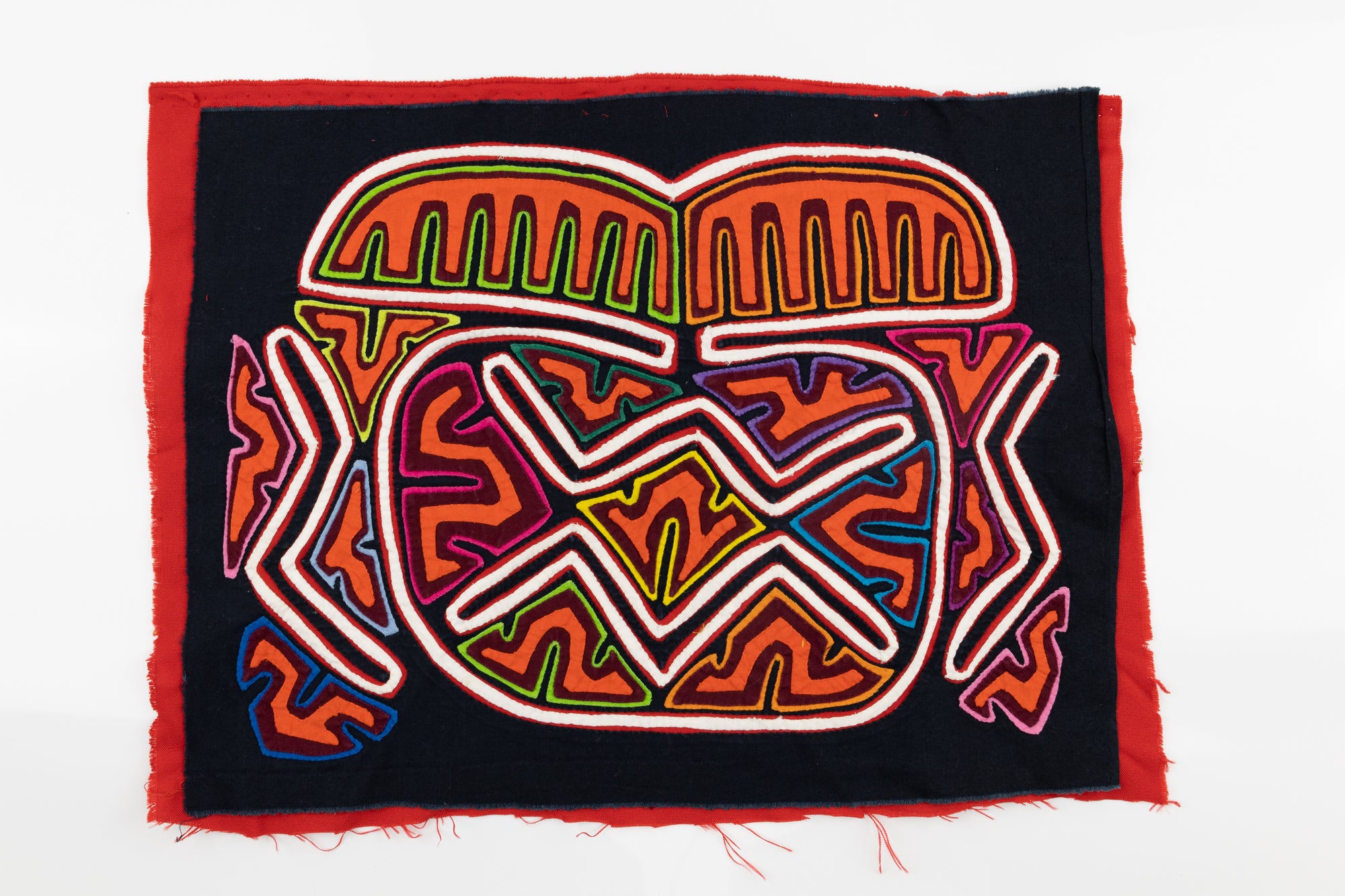 Kuna Indian Hand Stitch Wopper Berger Panama Mola Textile Art