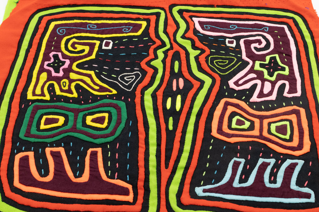Maze Figure Mola, Hand Stitched Panama Panel – TraderBrock