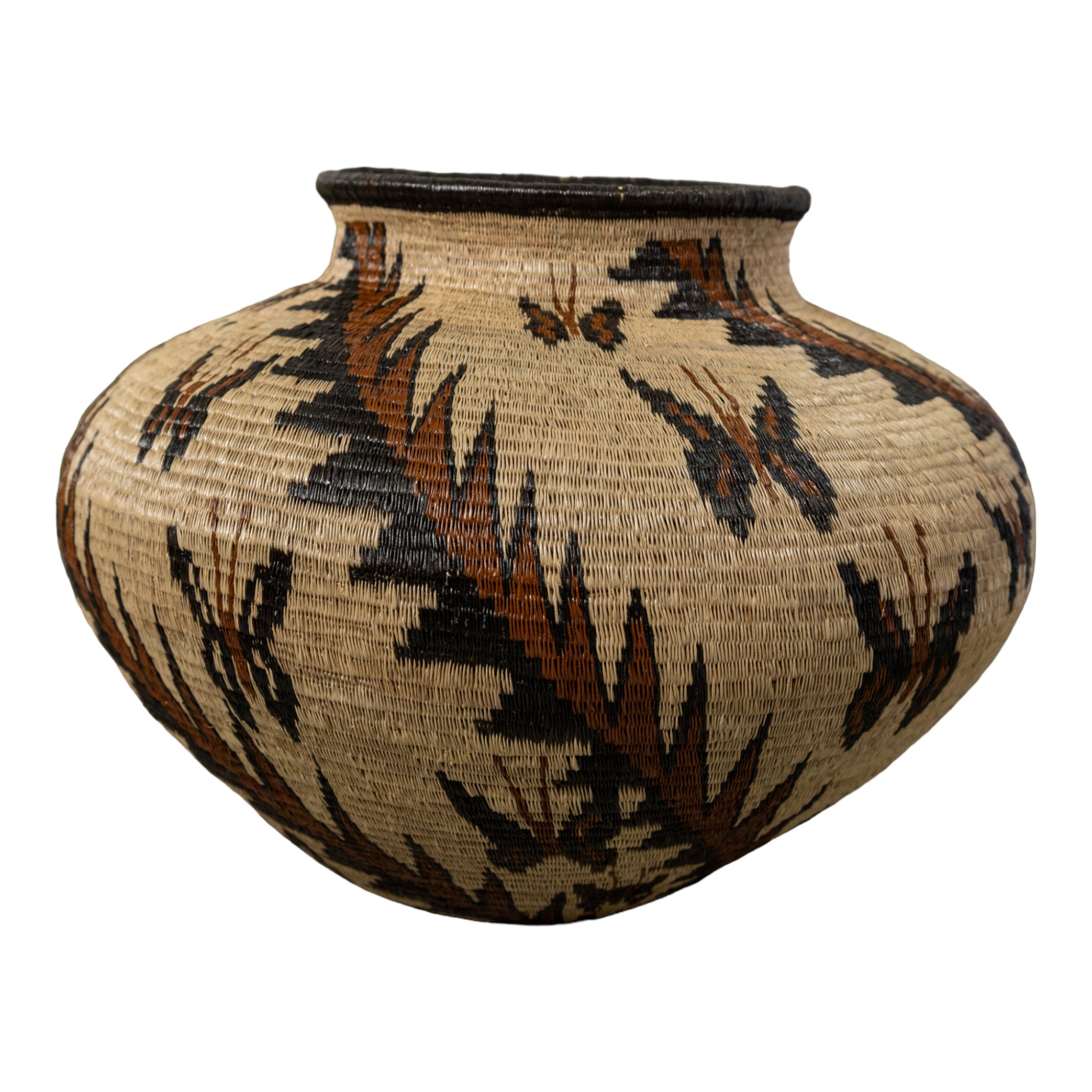 Brown Butterfly and Palm Frond Rainforest Basket
