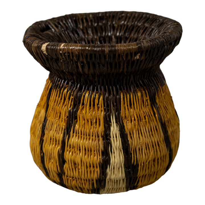 Gold And Black Fat Rim Rainforest Basket