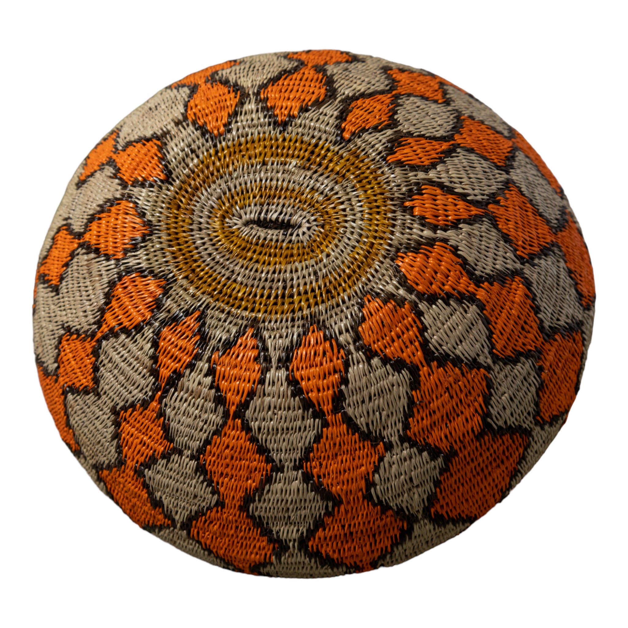 Orange And Gray Diamond Rainforest Basket