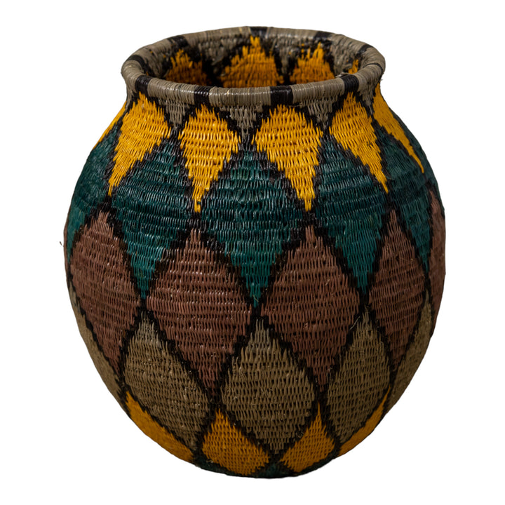 Green Gold and Brown Rainforest Basket