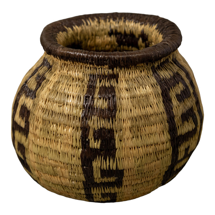 Unusual Greek Key Design Rainforest Basket