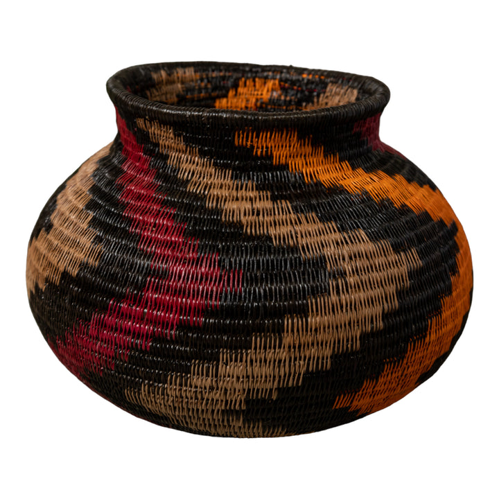 Orange Black And Red Swirl Rainforest Basket