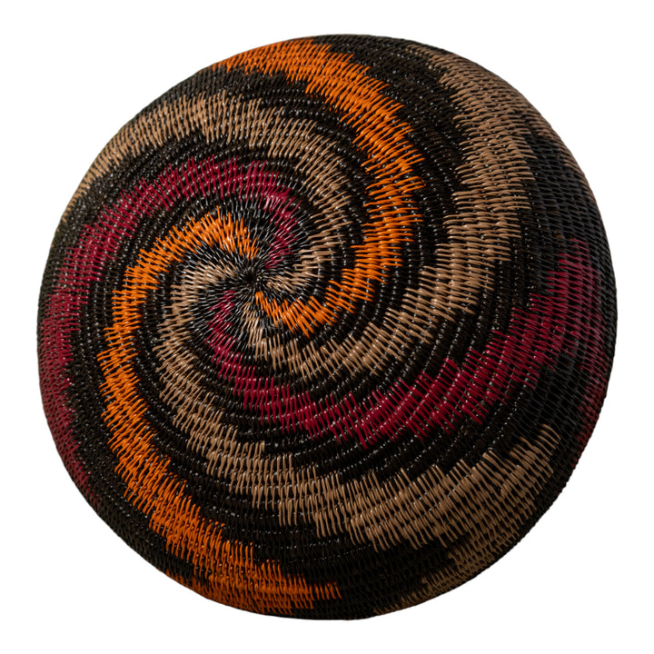 Orange Black And Red Swirl Rainforest Basket