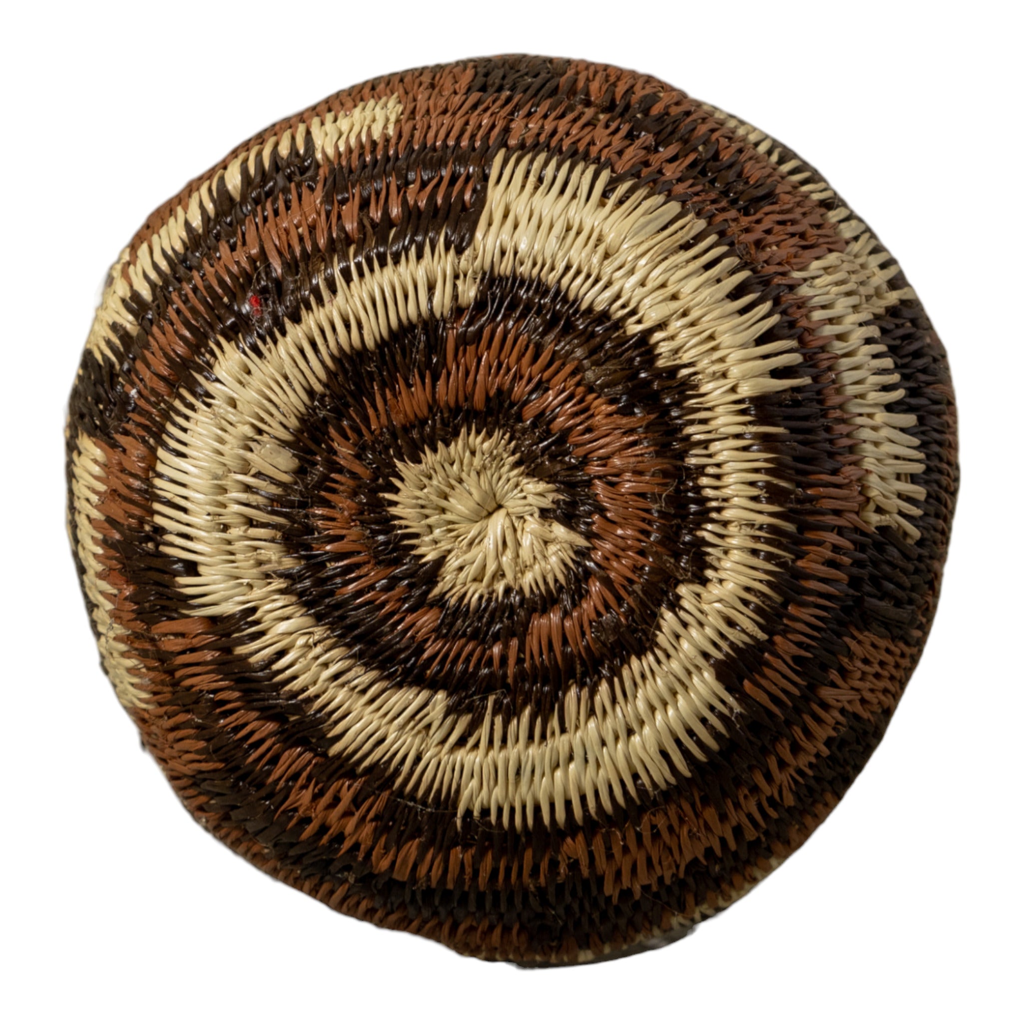 Small ZigZag Brown White And Black Rainforest Basket