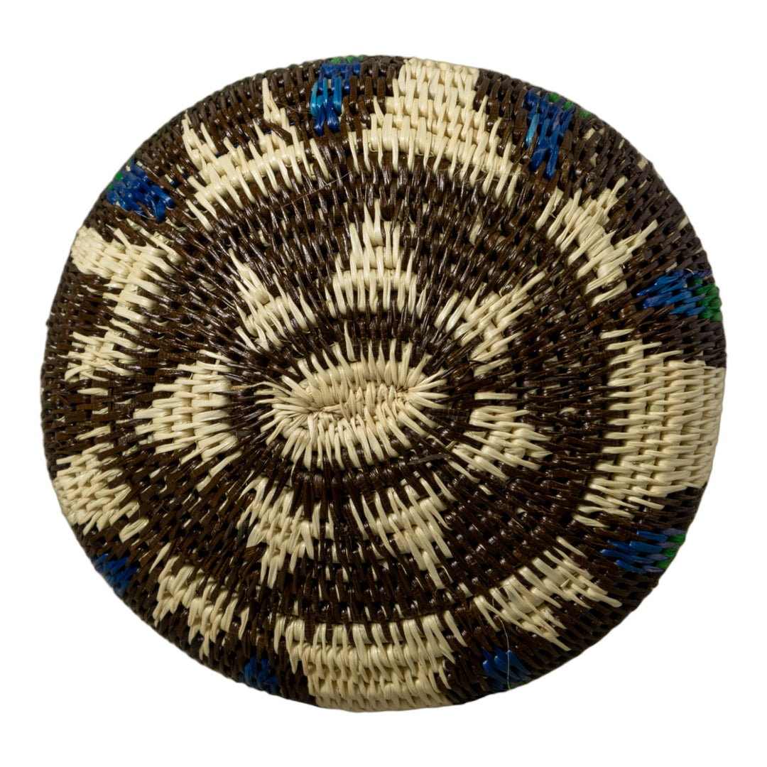 White Brown And Green Rainforest Basket With Top