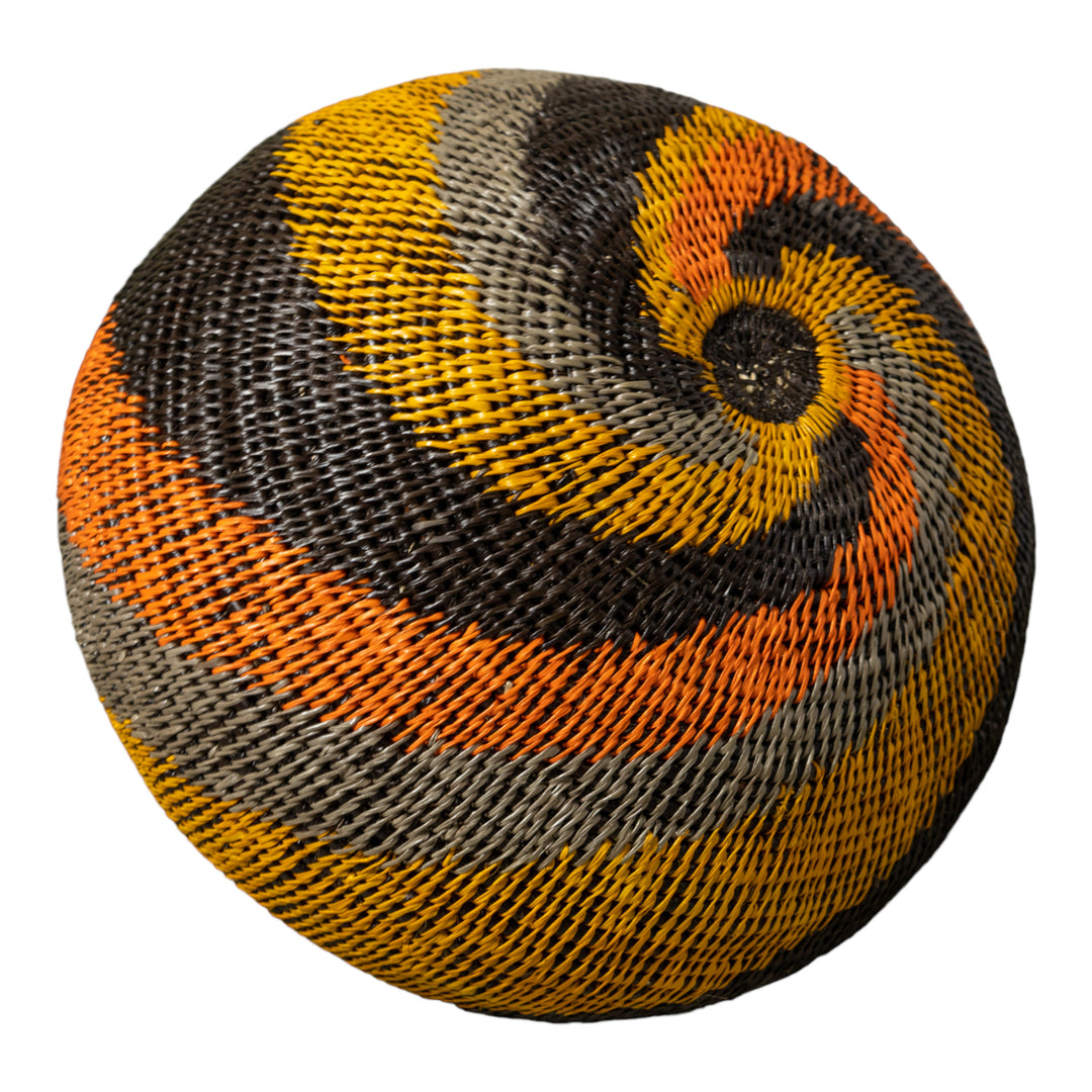 Black Orange And Gray Swirl Rainforest Basket