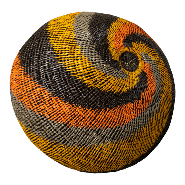 Black Orange And Gray Swirl Rainforest Basket