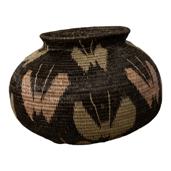 Black Brown And Gray Butterfly Rainforest Basket