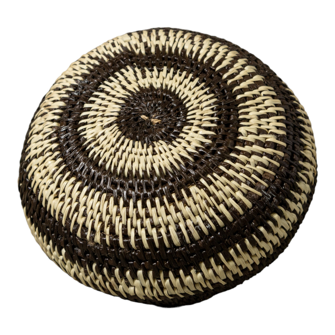 Black And White Jungle Rainforest Basket With Top