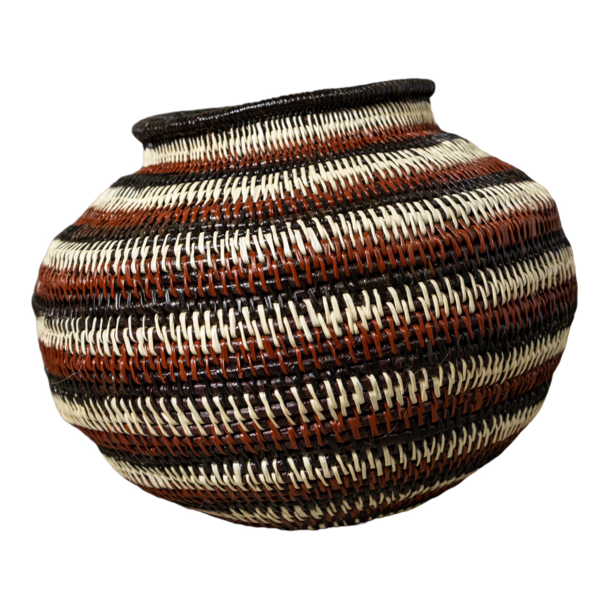 Brown Black And White Rings Rainforest Basket