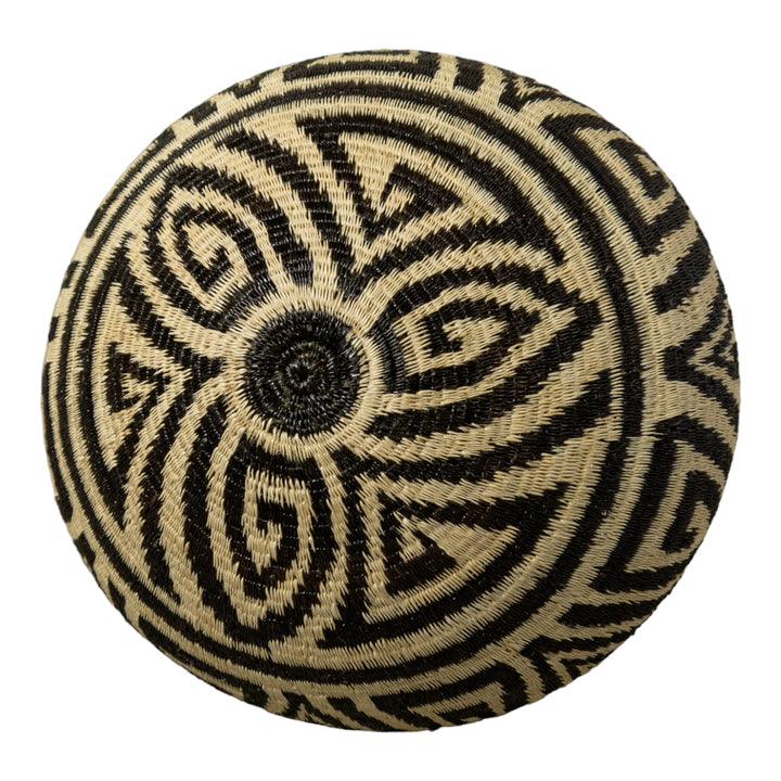 Black And White Greek Key Jungle Rainforest Basket