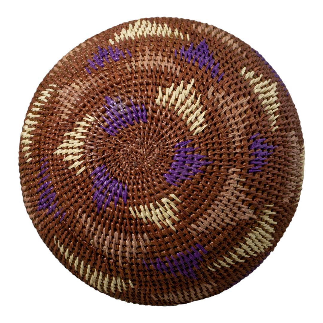 Purple Brown And White Diamond Design Jungle Rainforest Basket