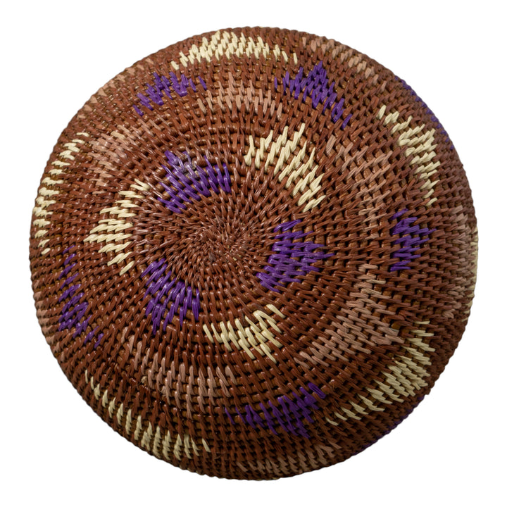 Purple Brown And White Diamond Design Jungle Rainforest Basket