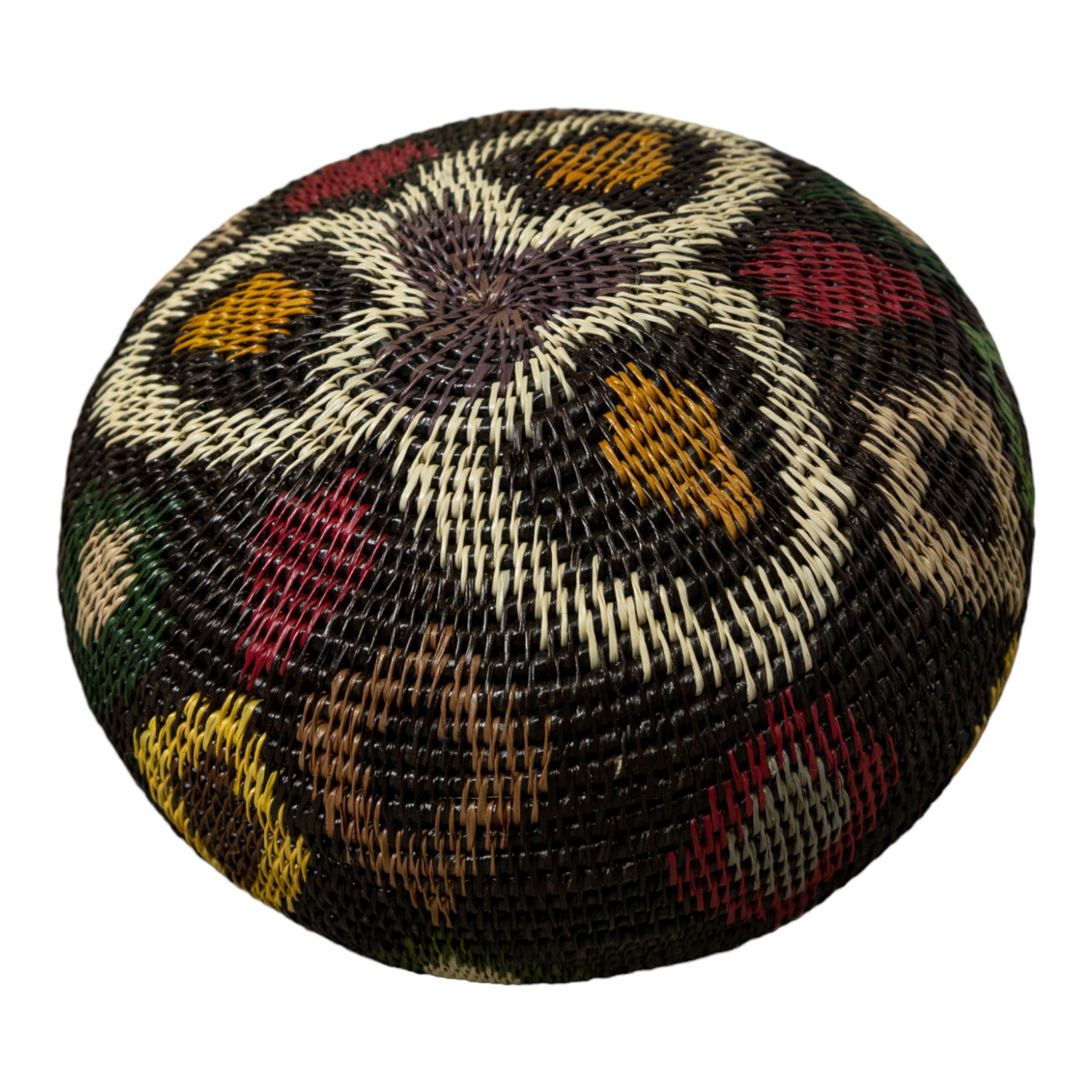Polka Dot Diamond Design Rainforest Basket With Top