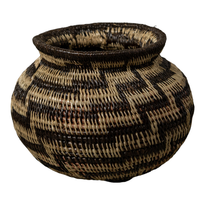 Black And Brown Sanke Spiral Rainforest Basket