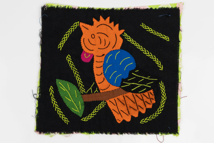 Handmade Orange Tropical Bird Panama Molita