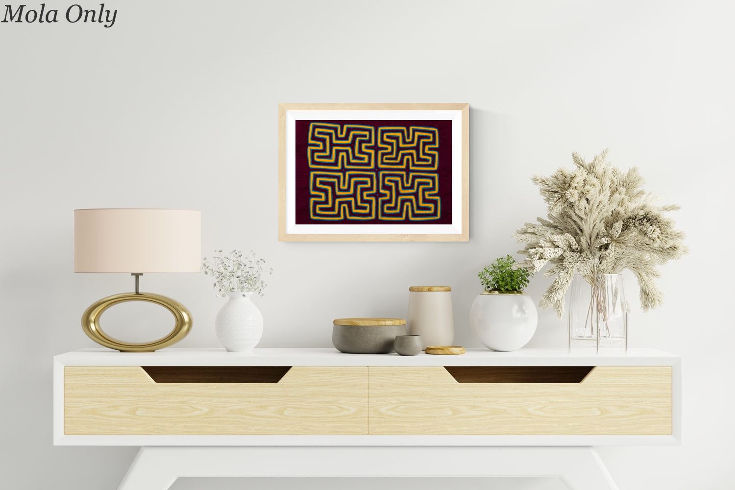 Maroon and Gold Classic Design Mola